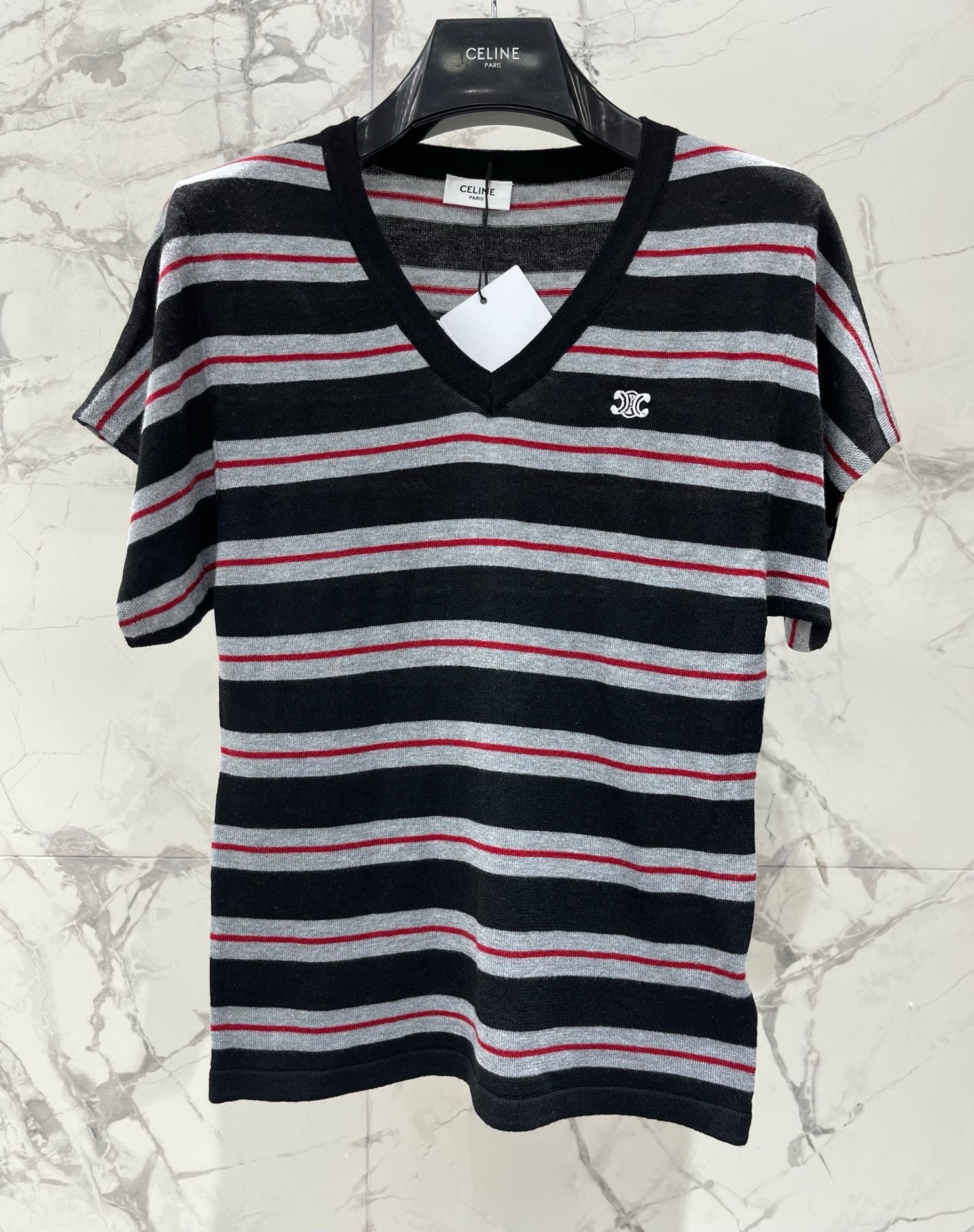 CELINE 26S V NECK SHORT SLEEVE T-SHIRT 206