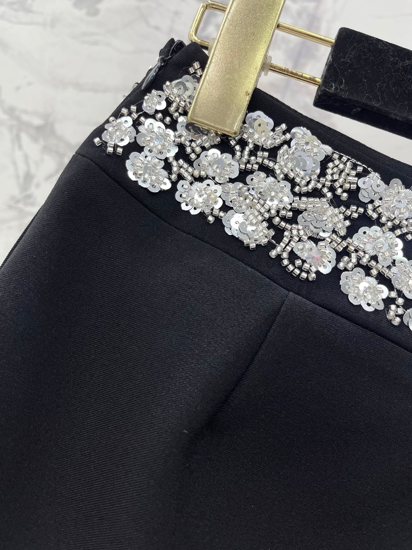 CHANEL 26S BEADED BODYCON SHORTS STYLE 1113