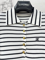 CELINE 26S SHORT SLEEVE KNIT SHIRT 303