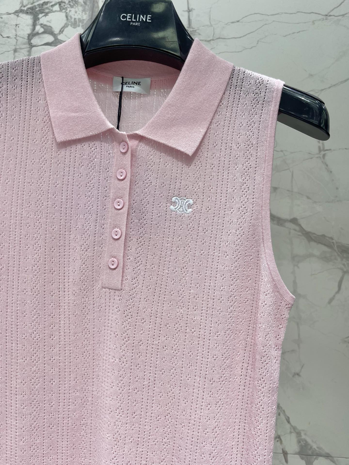CELINE 26S KNIT POLO TANK TOP 296