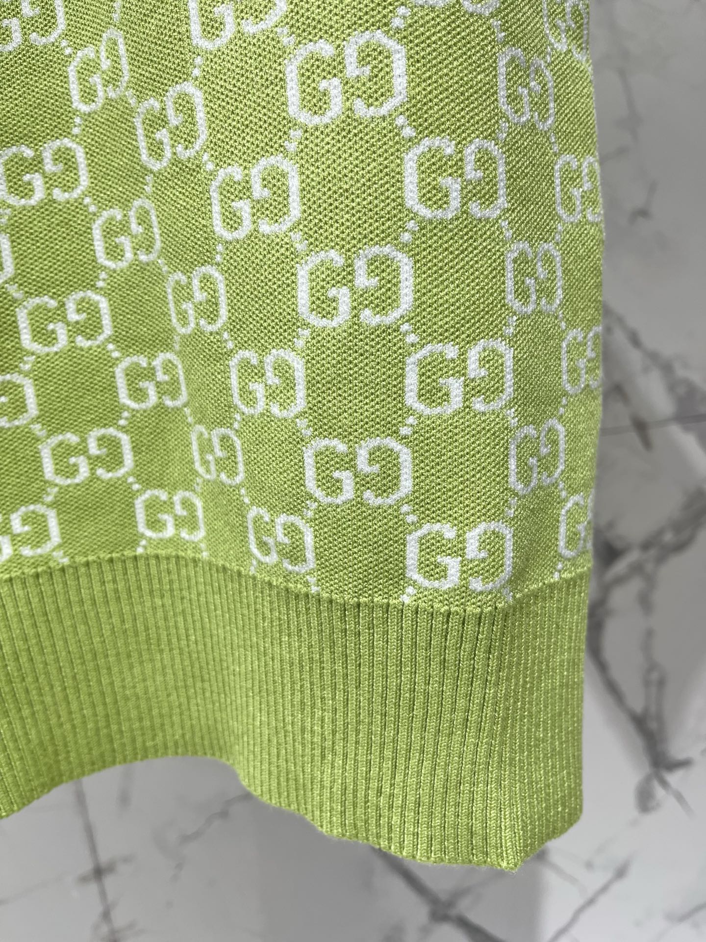 GUCCI 26S SHORT-SLEEVE KNIT POLO SHIRT 471