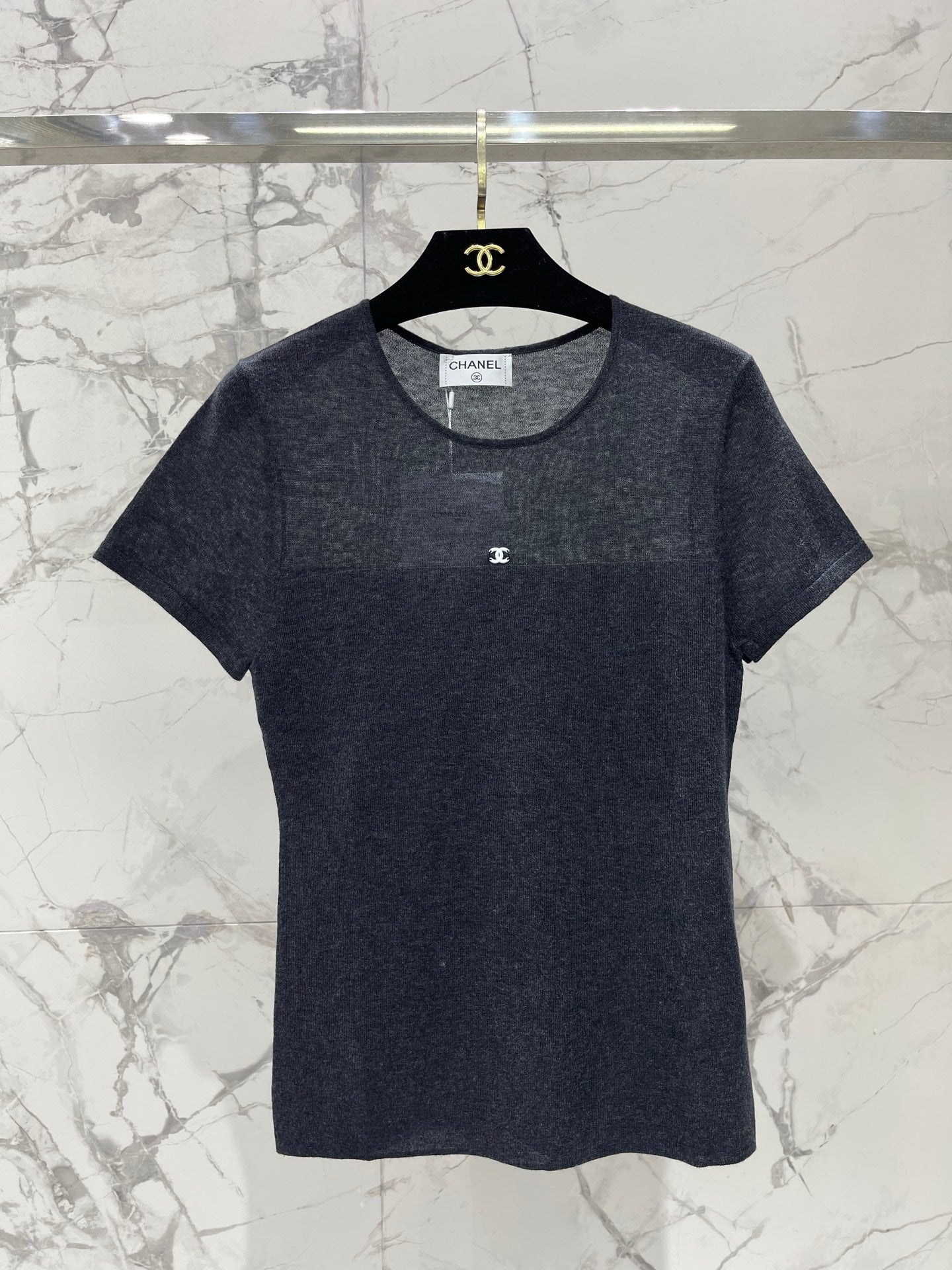 CHANEL 26S SHORT-SLEEVE KNIT TOP 1319