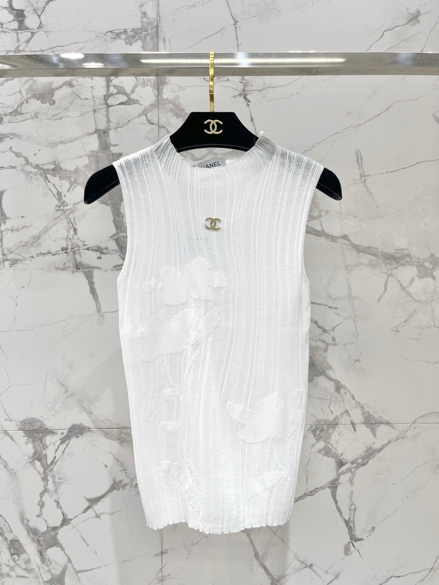 CHANEL 26S SLEEVELESS KNIT TOP 1318