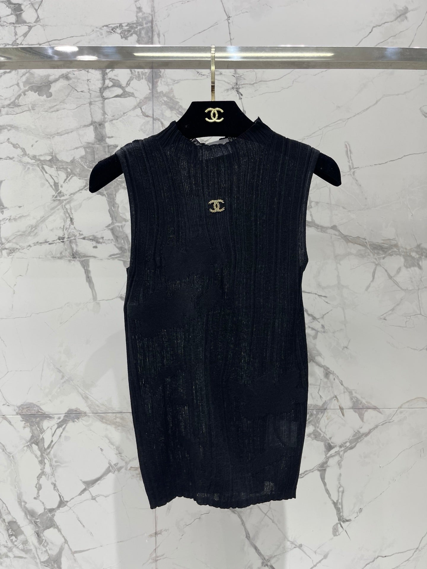CHANEL 26S SLEEVELESS KNIT TOP 1317