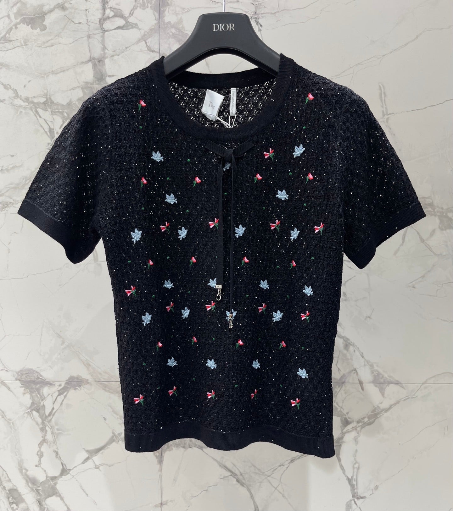 DIOR 26S SHORT-SLEEVE KNIT T-SHIRT 1314
