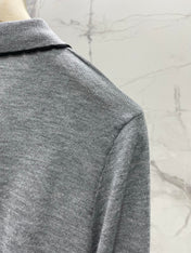 MIUMIU 26S LONG-SLEEVE KNIT POLO TOP 1434