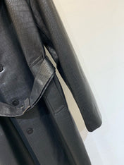 DIOR 25S LONG CROCODILE LEATHER COAT 665