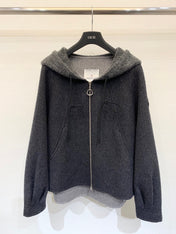 MONCLER 25S CASHMERE HOODED JACKET 201