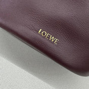 LOE 32 FLAMENCO PURSE BUCKET IN CHESTNUT BROWN LAMBSKIN