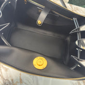 LOEWE 25S LARGE MADRID BAG 33 IN BLACK CALFSKIN GOLD HARDWARE