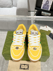 SNEAKER IN BRIGHT YELLOW MIX COLORFUL CALFSKIN