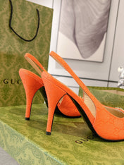 HORSEBIT SLINGBACK 105 IN ORANGE CANVAS