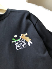 Loewe Rabbit T-shirt Black Cotton