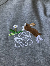 Loewe Rabbit T-shirt Gray Cotton
