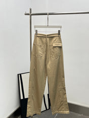 MIUMIU STRAIGHT-LEG KHAKI PANTS STYLE 281