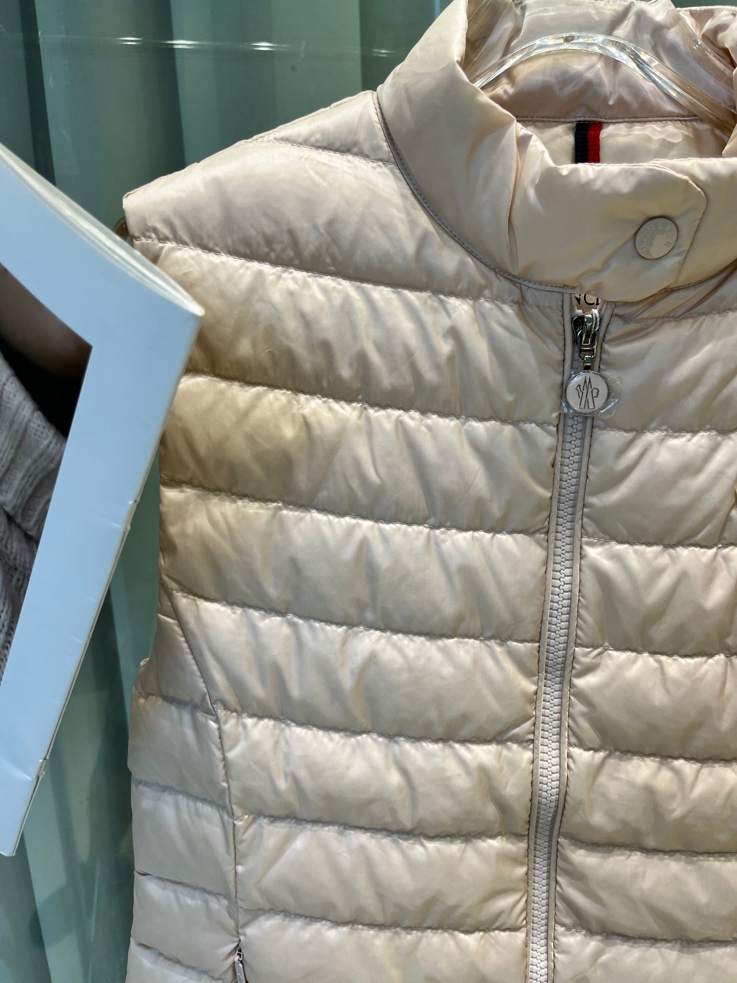 MONCLER 25S DOWN VEST IN BEIGE 009