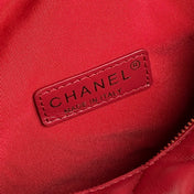 CAMERA BAG 24 IN RED SHINY CALFSKIN GOLD CHAIN
