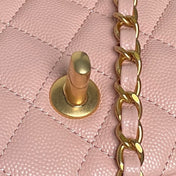 CHANEL 25S FLAP BAG 19 IN PINK CALFSKIN GOLD HARDWARE