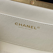 CHANEL 26S CROSSBODY BAG 20 IN WHITE LAMBSKIN