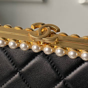 CHANEL 26S CROSSBODY BAG 20 IN BLACK LAMBSKIN