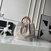 CHANEL 26S HAND BAG 32 IN LIGHT GREY BEIGE SUEDE