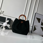 CHANEL 26S HAND BAG 32 IN BLACK SUEDE