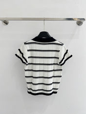 MIUMIU 26S SHORT-SLEEVED KNIT POLO SHIRT STYLE 1093