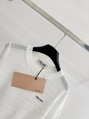MIUMIU 26S SHORT-SLEEVED SWEATER STYLE 1063