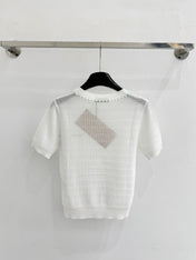 MIUMIU 26S SHORT-SLEEVED SWEATER STYLE 1063