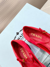 PRA NAPPA MARY JANE PUMPS CRIMSON SATIN