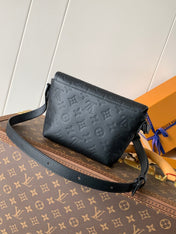 LV 25S PULSE WEARABLE WALLET 22 IN BLACK MONOGRAM SHADOW EMBOSSED CALFSKIN