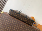 LV 25S PORTE- DOCUMENTS VOYAGE 41 IN BROWN AND BLACK EMBOSSED DAMIER INFINI CALFSKIN