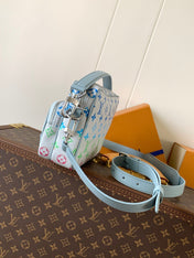 LV 25S NIL BAG 25 IN LIGHT BLUE MONOGRAM CANVAS AND CALFSKIN SILVER HARDWARE