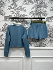 GUCCI 25S DOUBLE LAYER SWEATSHIRT SHORTS SET 262946