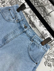 SHORT PANT DENIM JACQUARD SLATE BLUE 266726
