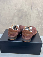 CHANEL 26S SNEAKERS IN DARK BROWN SUEDE QUILTED CC LOGO