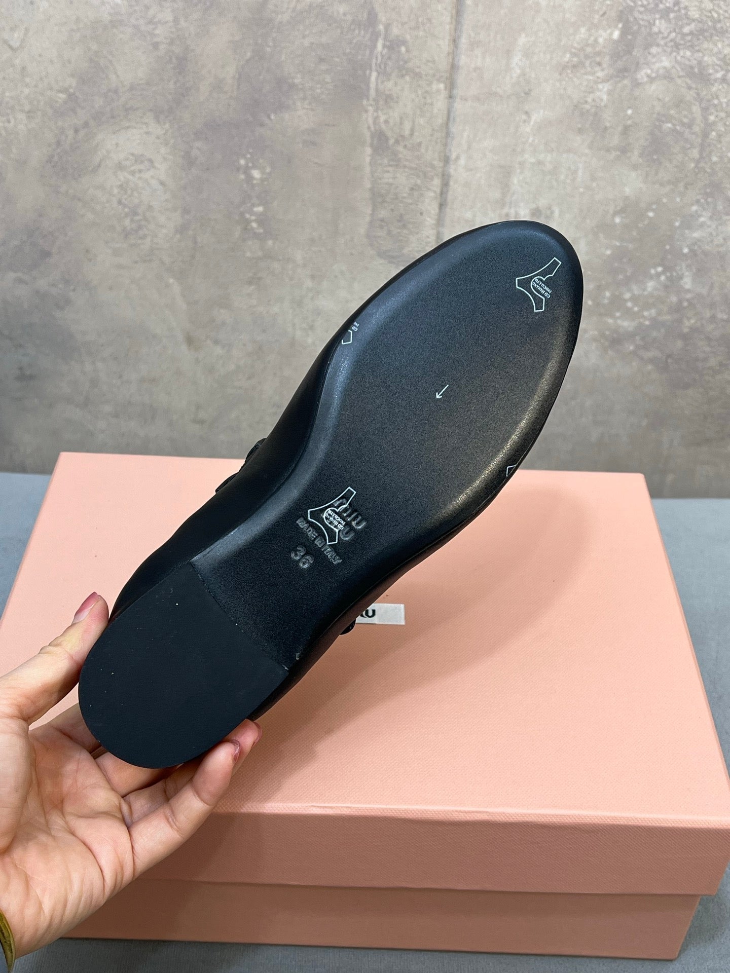 MIUMIU 26S DOUBLE STRAP MARY JANE FLATS IN BLACK SHEEPSKIN