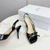 DIOR 26S HIGH-HEEL BACK-STRAP SHOES IN BLACK CALFSKIN