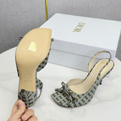 DIOR 26S HIGH-HEEL BACK-STRAP SHOES IN MULTICOLOR FABRIC