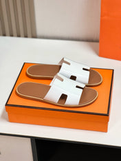 IZMIR SANDAL LIGHT BROWN MIX WHITE LAMBSKIN
