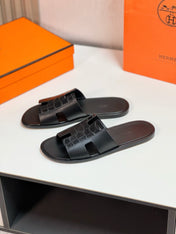 IZMIR SANDAL BLACK LAMBSKIN WITH PATTERNS
