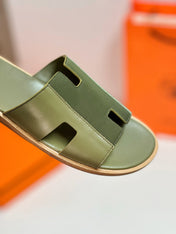 IZMIR SANDAL OLIVE MIX MOSS LAMBSKIN