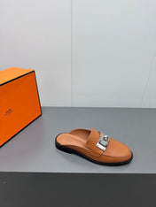 0Z MULE IN BRONZE BROWN LAMBSKIN