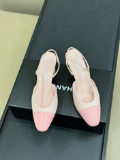 CC SLINGBACK 25S 65 MM IN LIGHT PINK LAMBSKIN