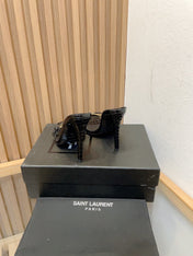 SL SQUARE TOED NUIT PUMPS BLACK CALFSKIN