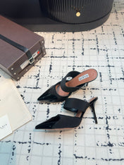 ALAIA HIGH HEEL 9 CM IN BLACK CALFSKIN