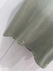Loewe 25 Embroidered Short-sleeved T-shirt Green Acrylic Wool 220865