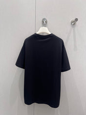 Loewe 25 Embroidered Short-sleeved T-shirt Black Cotton 221445