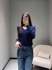 RALPH LAUREN KNITTED V-NECK SWEATER403