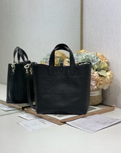 DIOR 26S TOUJOURS BAG 23 IN BLACK GRAINED CALFSKIN
